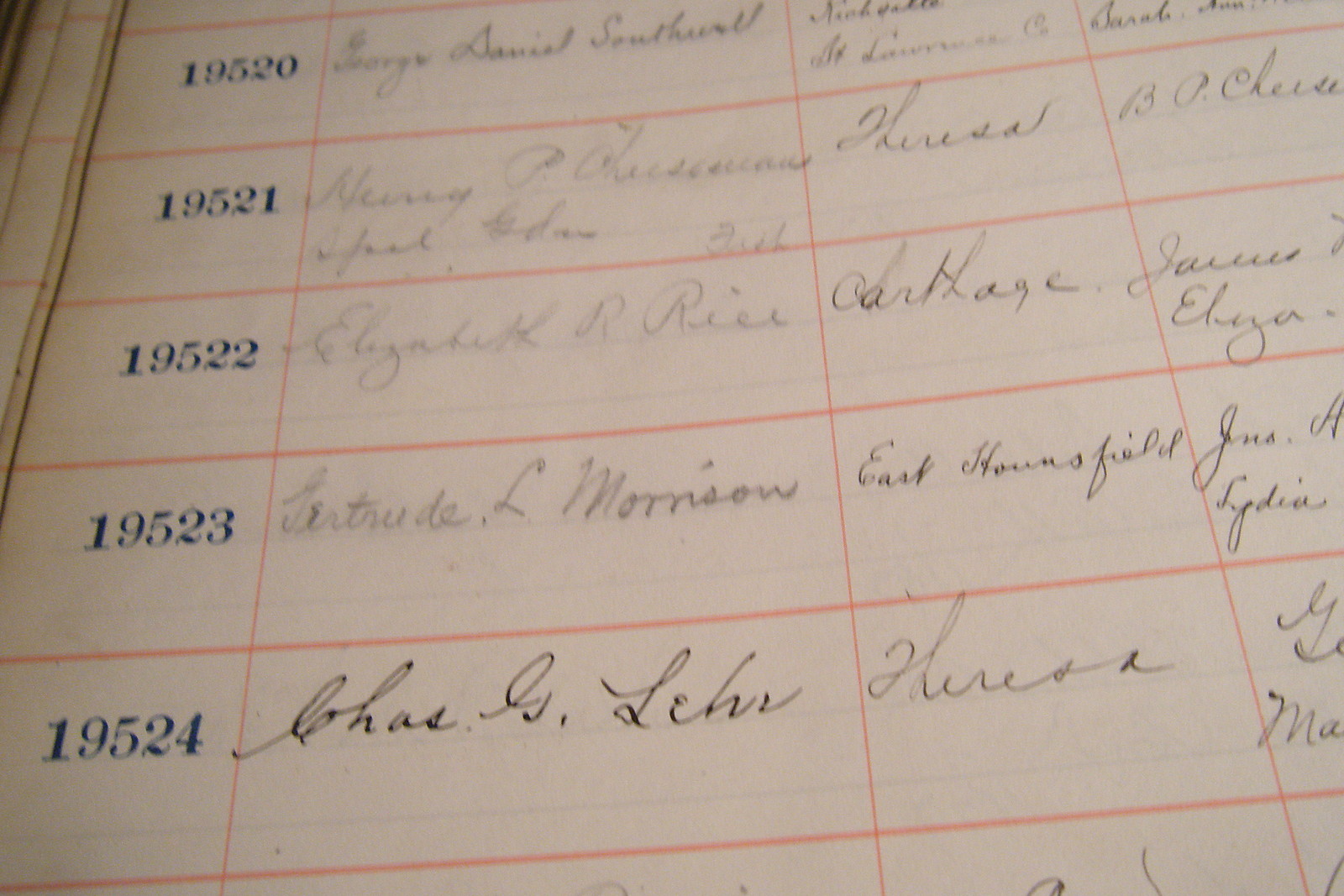 8000 Watertown, NY 1880s/90s signatures in book Jefferson County Savings Bank !