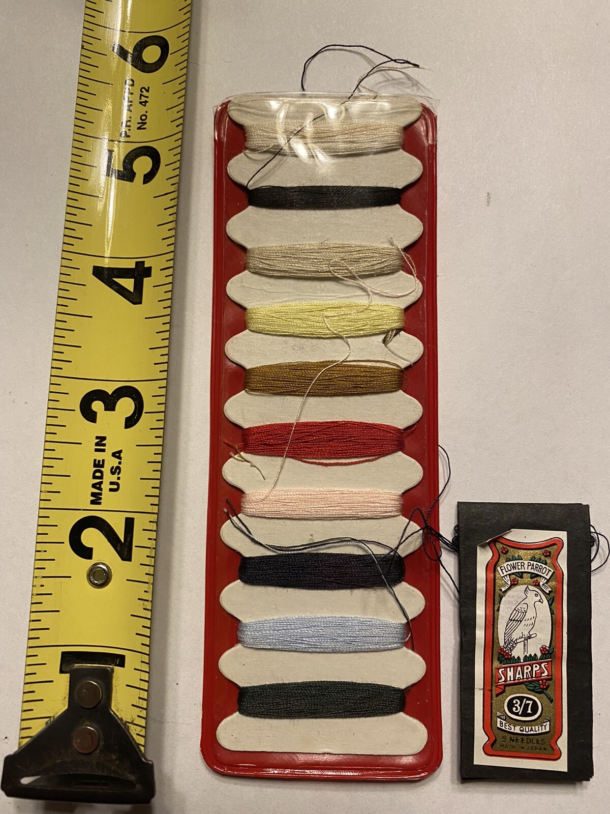 Vintage The Brooks Bank & Trust Co. Advertising Sharps Needle and Thread Set C3
