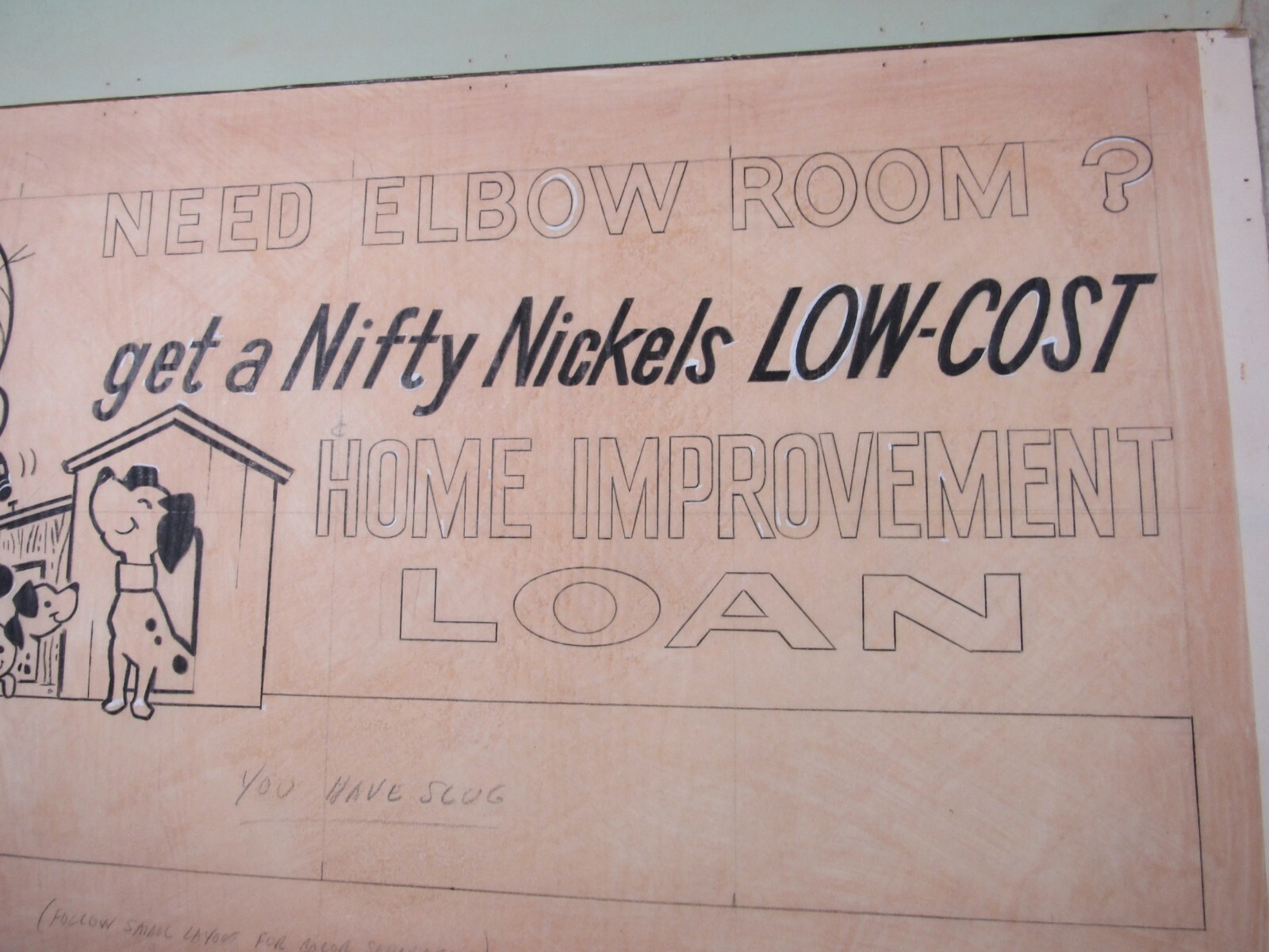 Vintage 1960s/70s Original Advertising Art 1st National Bank Harford County MD