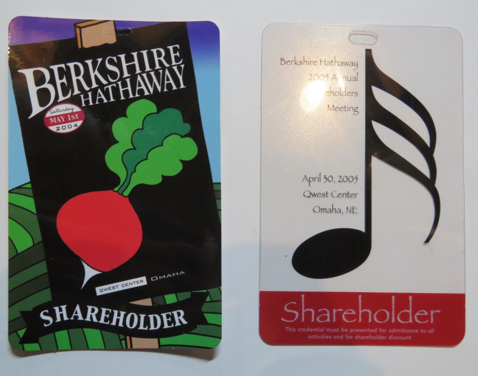 Berkshire Hathaway Warren Buffett Shareholder Meeting Passes Credential Lanyards