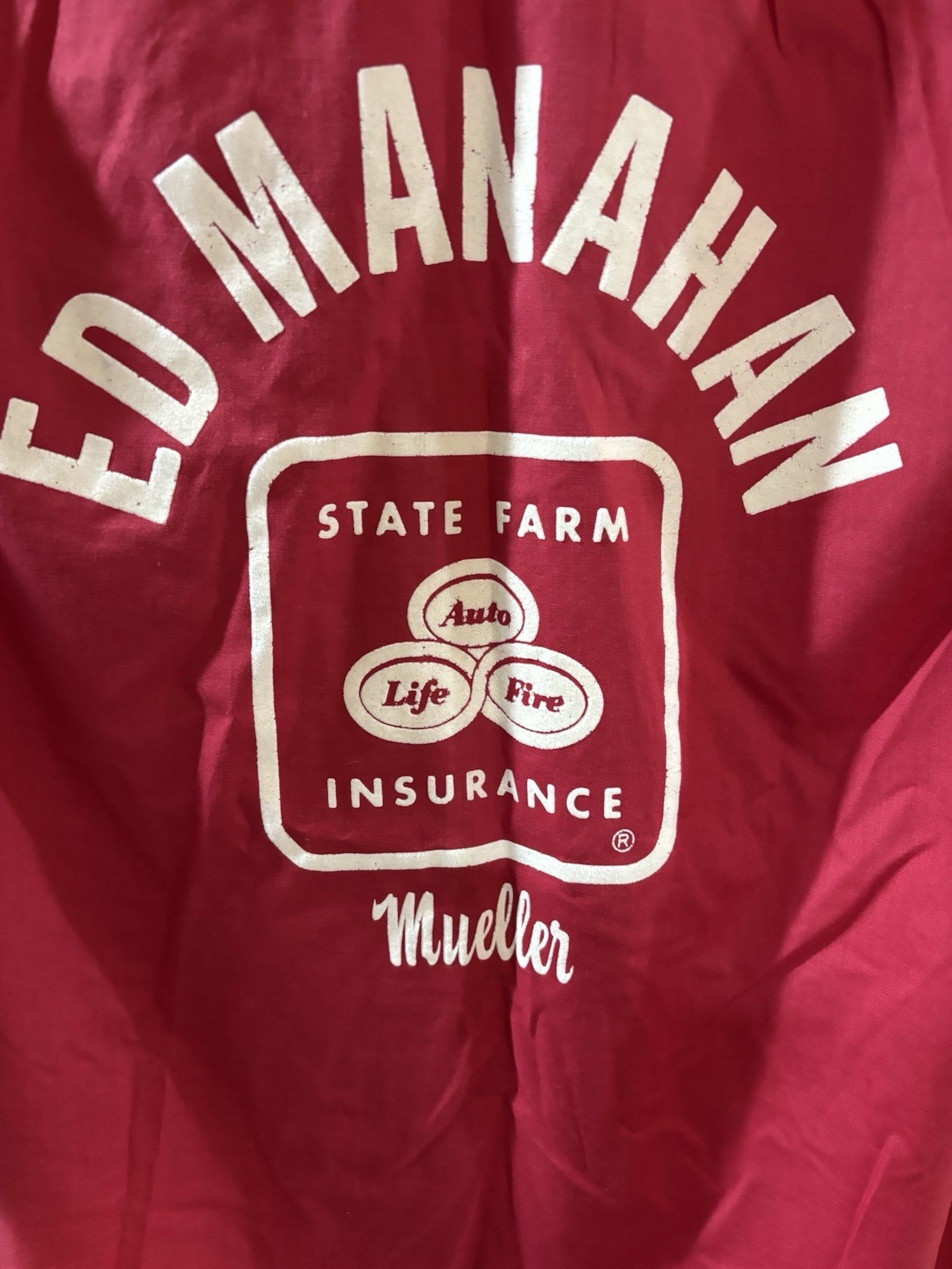 VTG 1960-70s Nat Nast Creation State Farm Red, Adult Large Bowling Shirt – “Don”