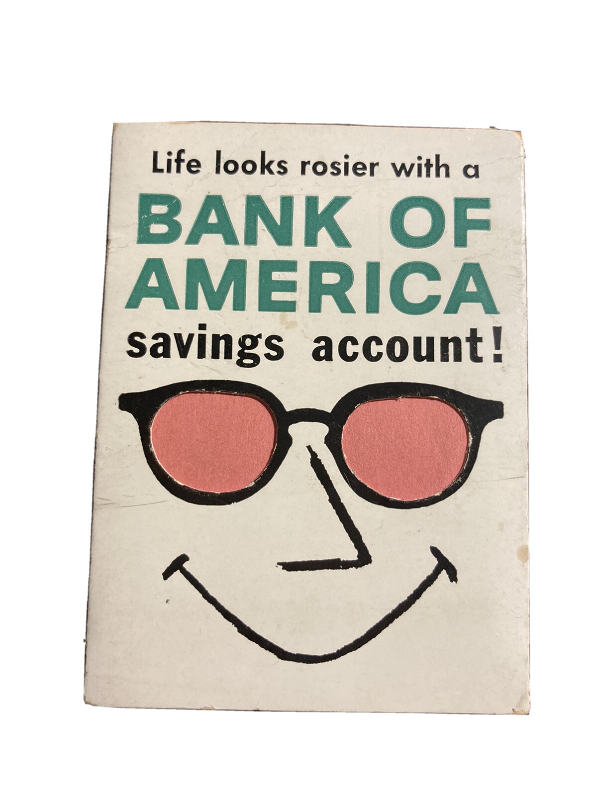 Bank of America Savings Account Advertising Ephemera Lens Tissues 1958 1950s