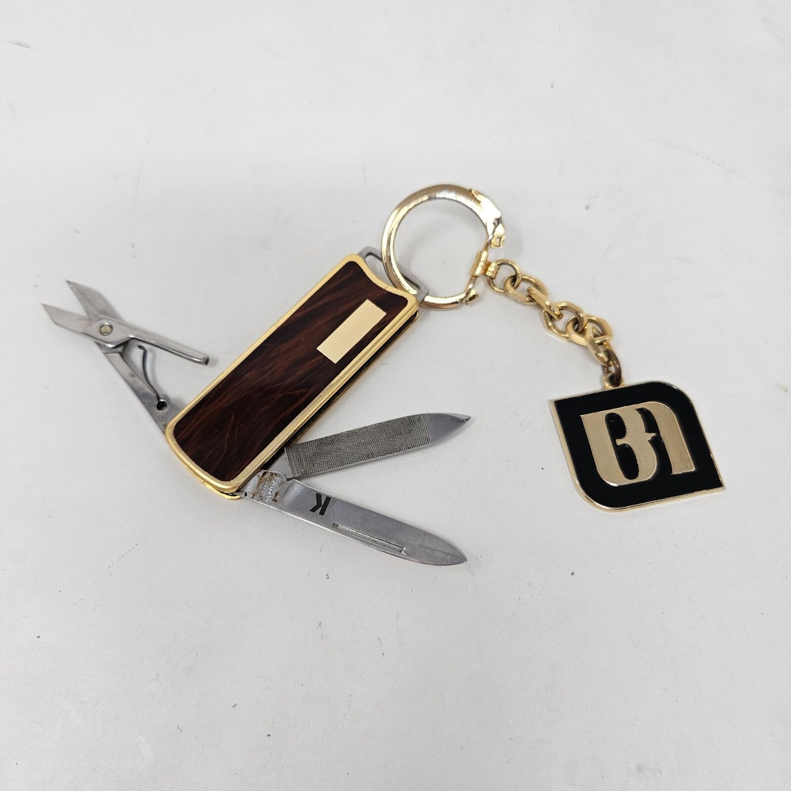 Vintage Bank of America Katana Multi Tool Pocket Knife Key Chain