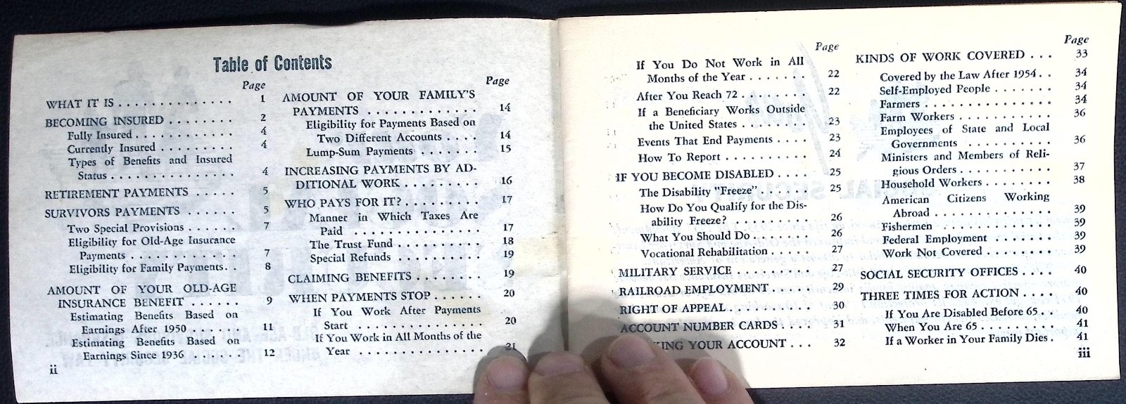 1954 Your Social Security Old Age and Survivors Insurance Booklet Vintage SSA