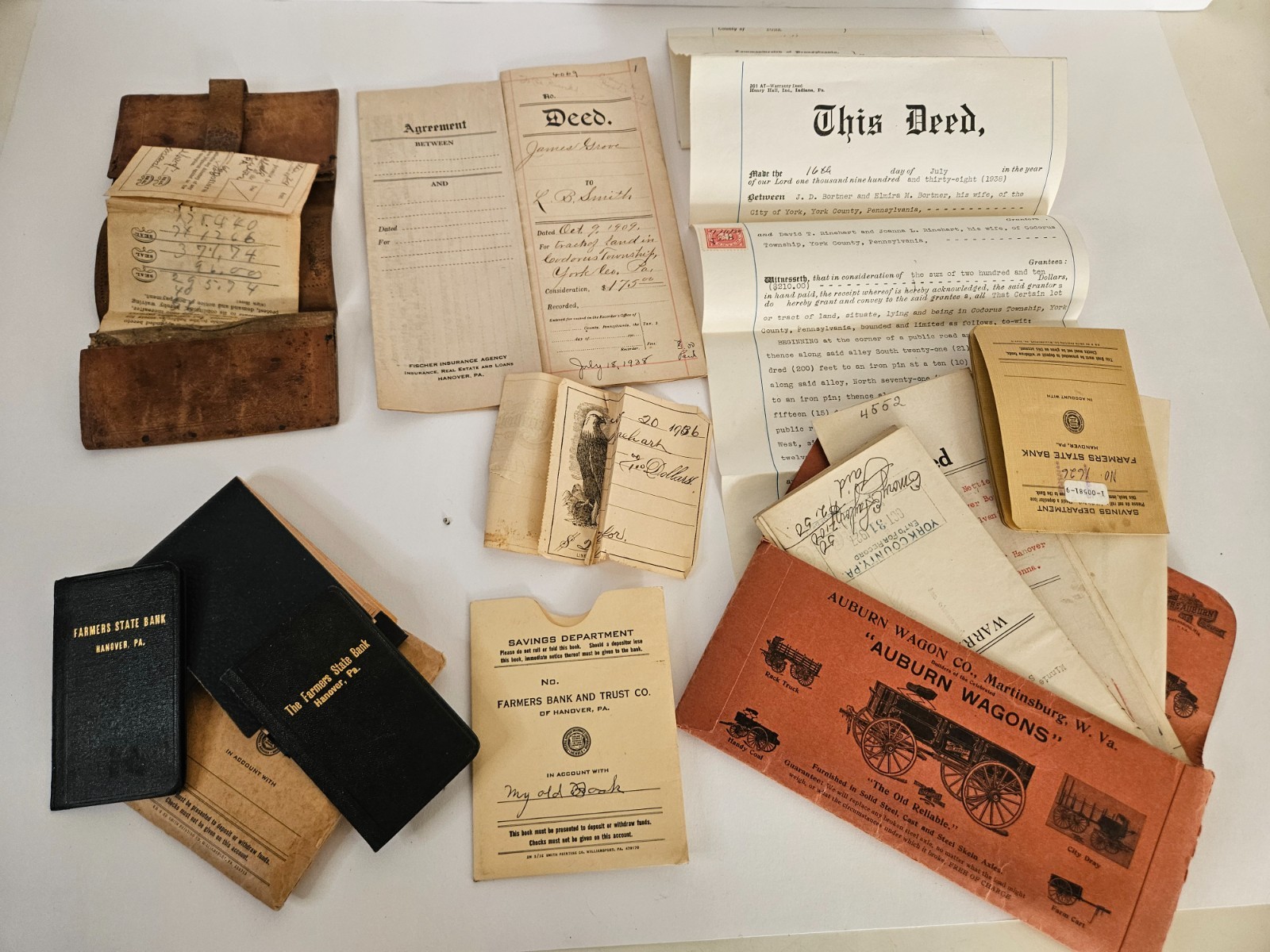 Vintage Banking Documents Deeds 1920s – 1950s
