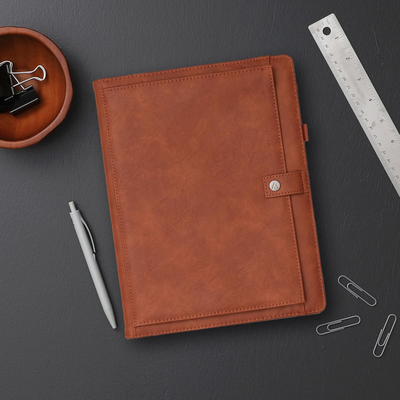 Blue Sky ASMBLD Faux Leather Padfolio, 12.13″ x 9.45″, Letter Size, Undated, …