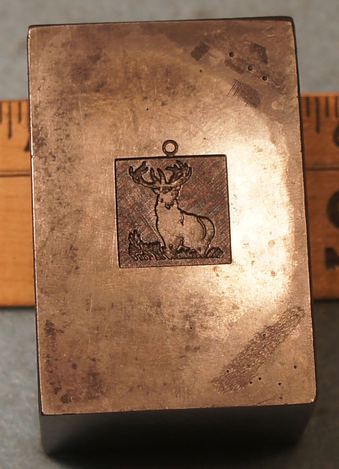 1971 HARTFORD INSURANCE Elk Logo Charm STEEL STAMPING DIE Robbins RH789