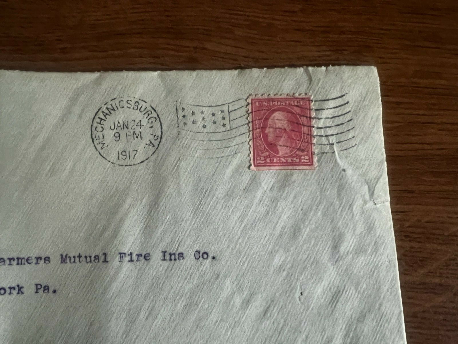 Donegal and Conoy Mutual Fire Insurance Company 1917 envelope
