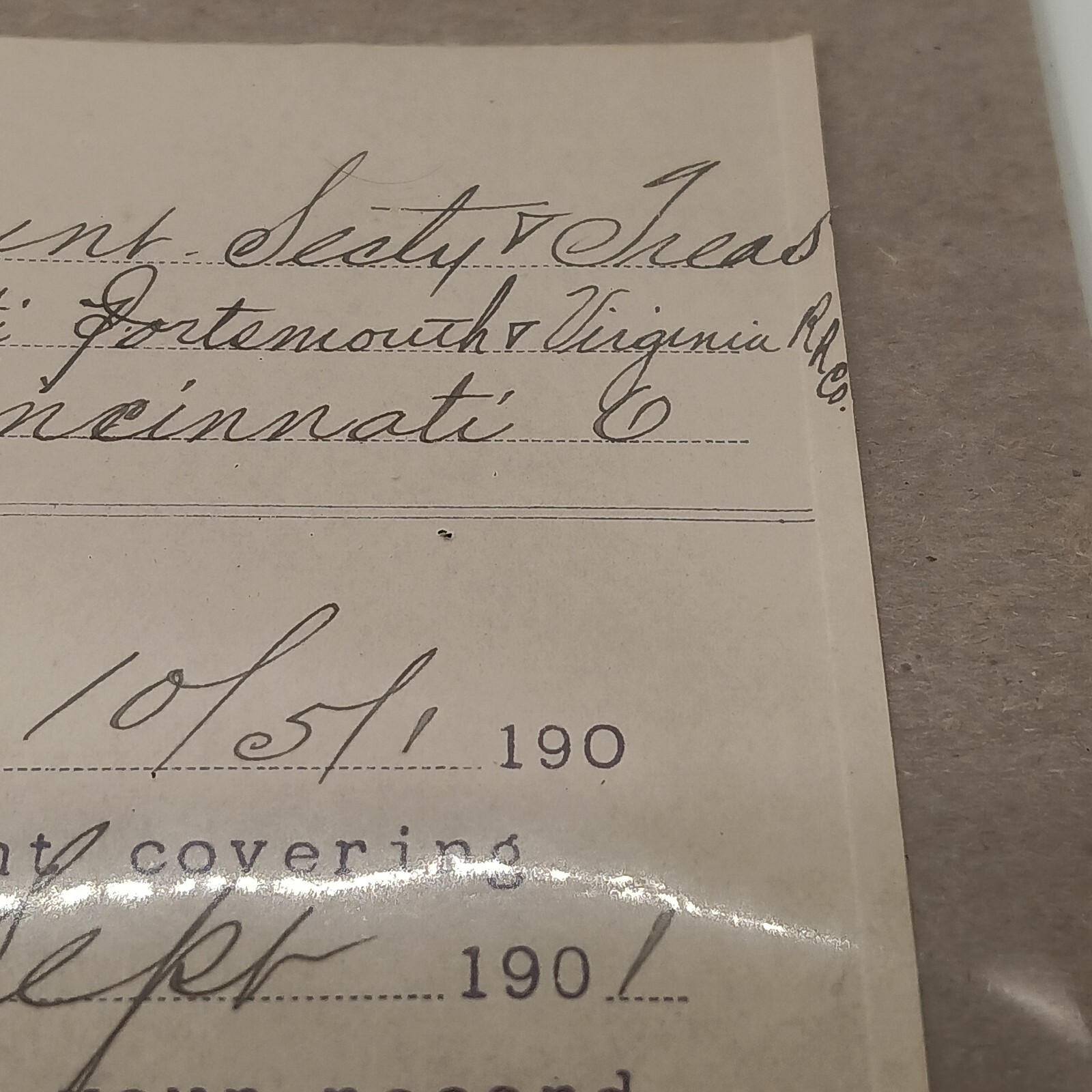 National Surety Company (New York Life Insurance) Bond Account Invoice 1901