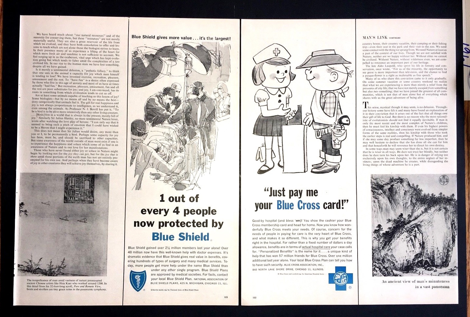 Life Magazine Ad BLUE CROSS BLUE SHIELD 1961 Ad