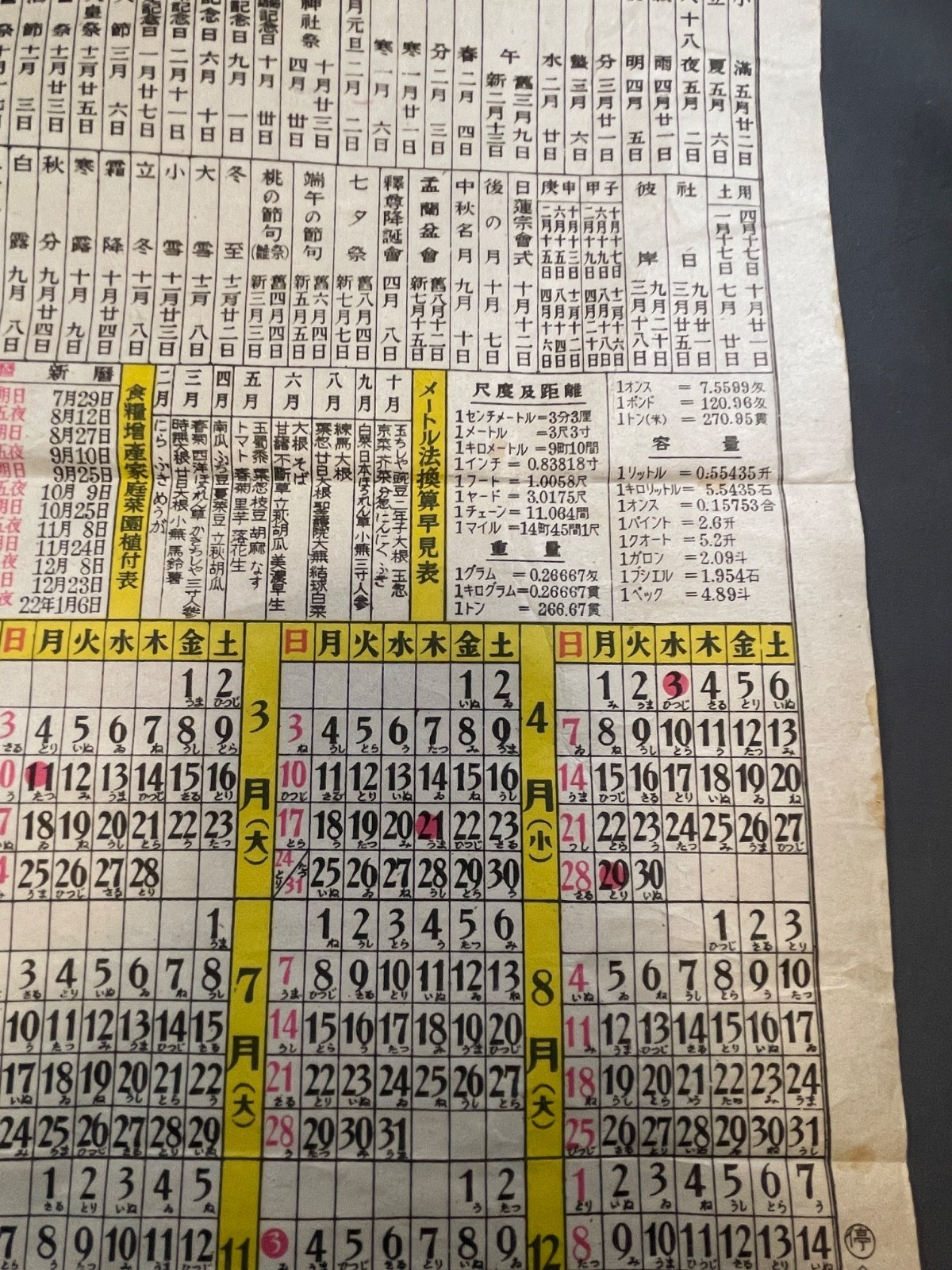 1946 CALENDAR IN CHINESE – 15×11 Color Original