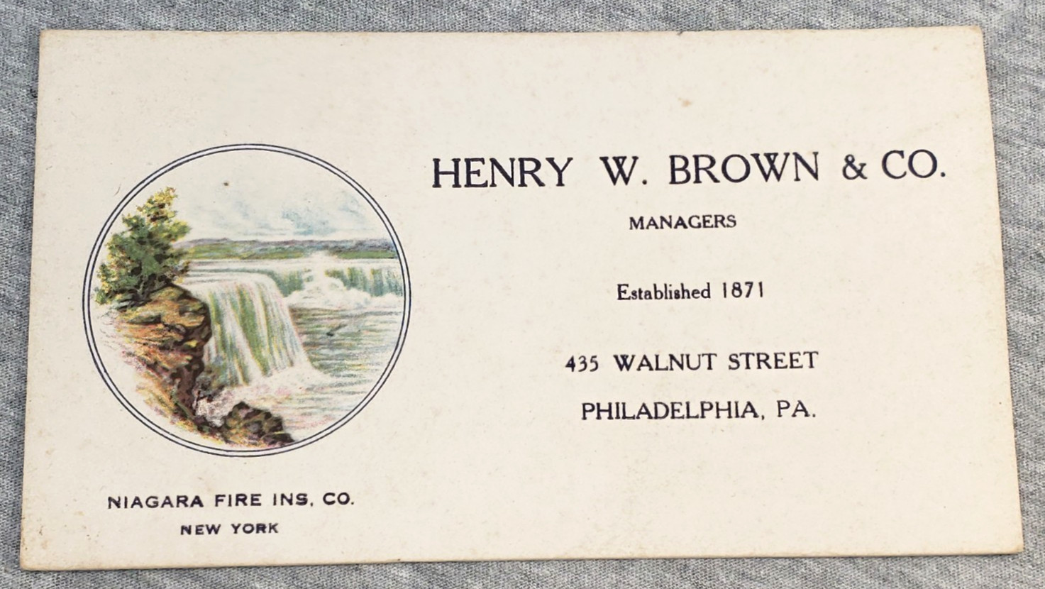 Antique Niagara Fire Insurance Henry Brown Philadelphia Advertising Ink Blotters