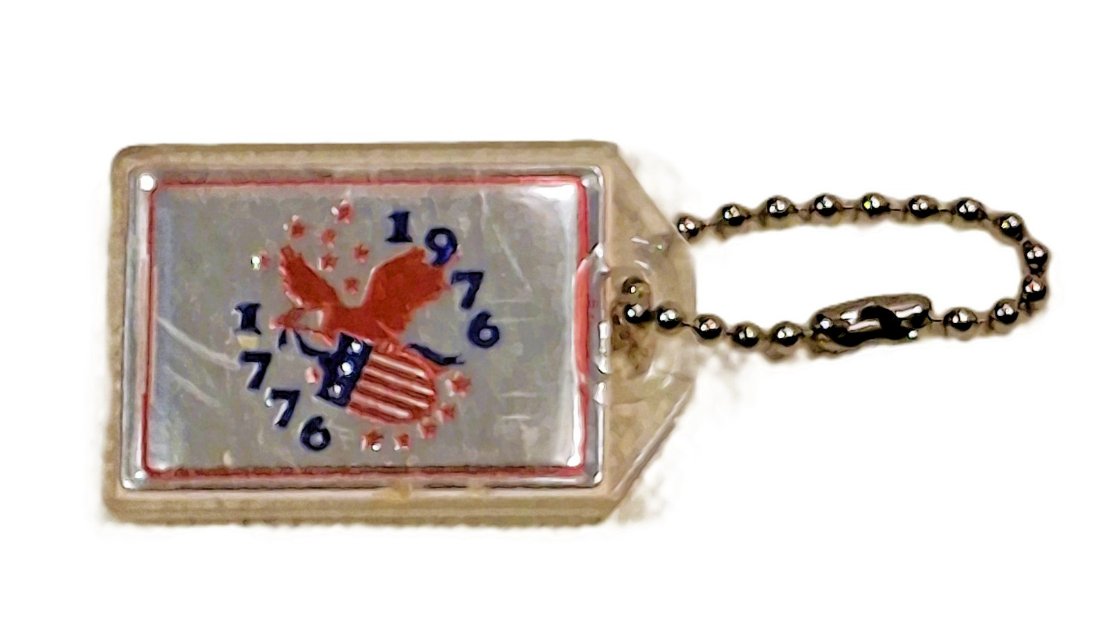 1976 U.S. Bicentennial Keychain Evanston Bank Chicago Eagle 1776-1976 Vintage