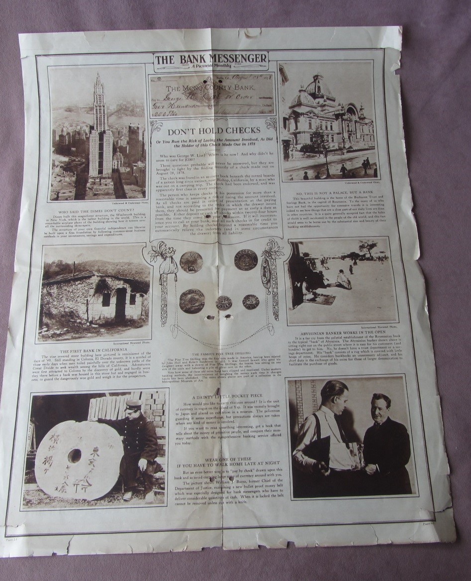 1925 The Bank Messenger Pictorial Monthly * Banking Savings+Trust Co Indiana PA
