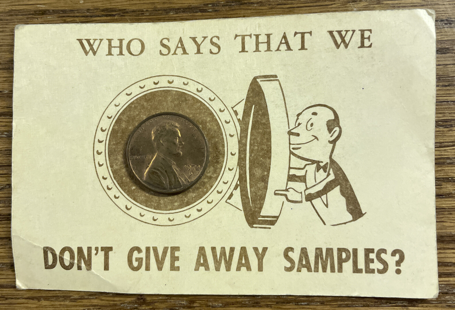 St. Martin Bank LA Who Says We Don’t Give Away Samples 1972 Penny Advertisement