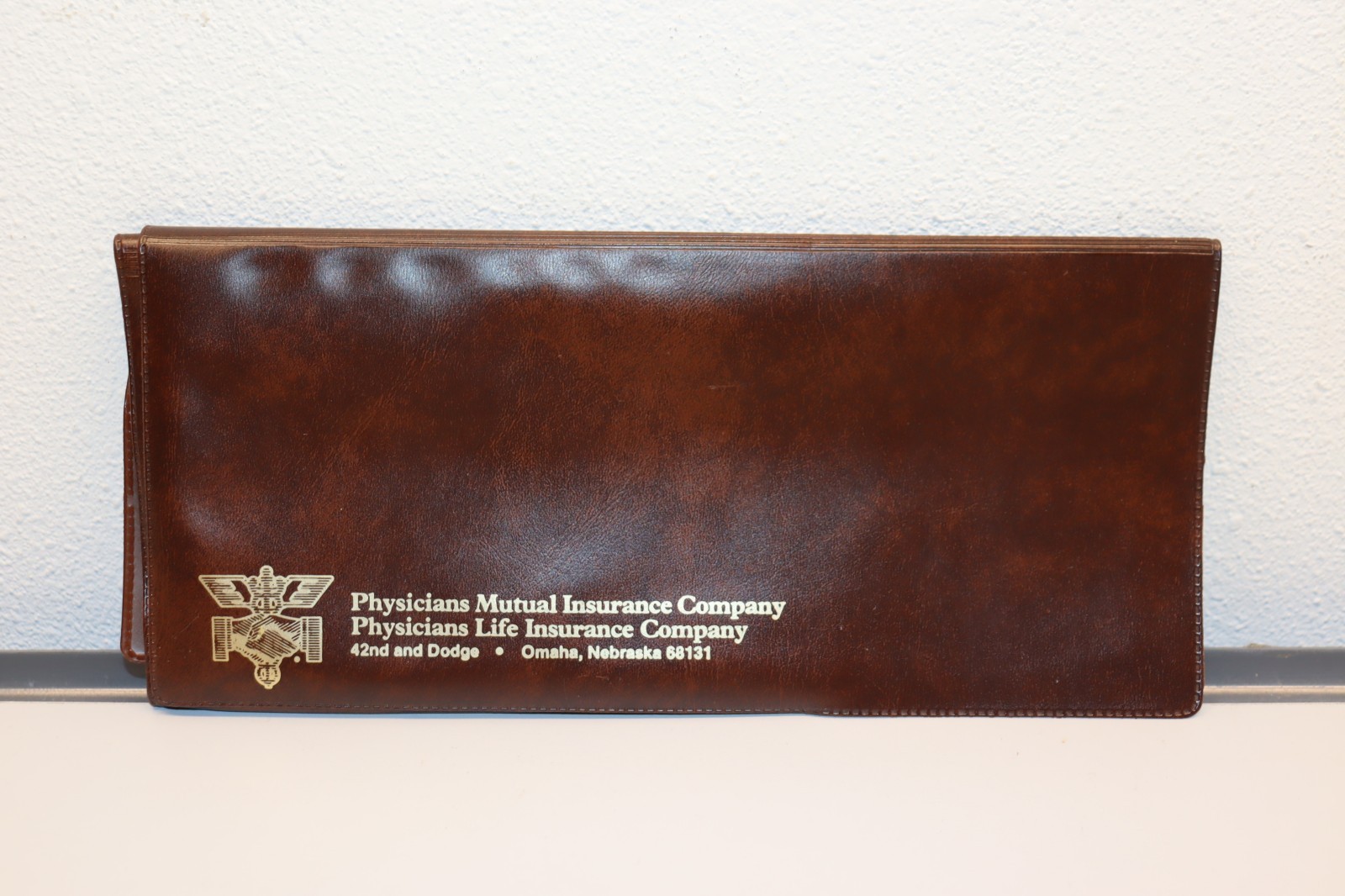 Vintage Physician’s Mutual Insurance Company Brown Wallet Booklet Omaha Nebraska