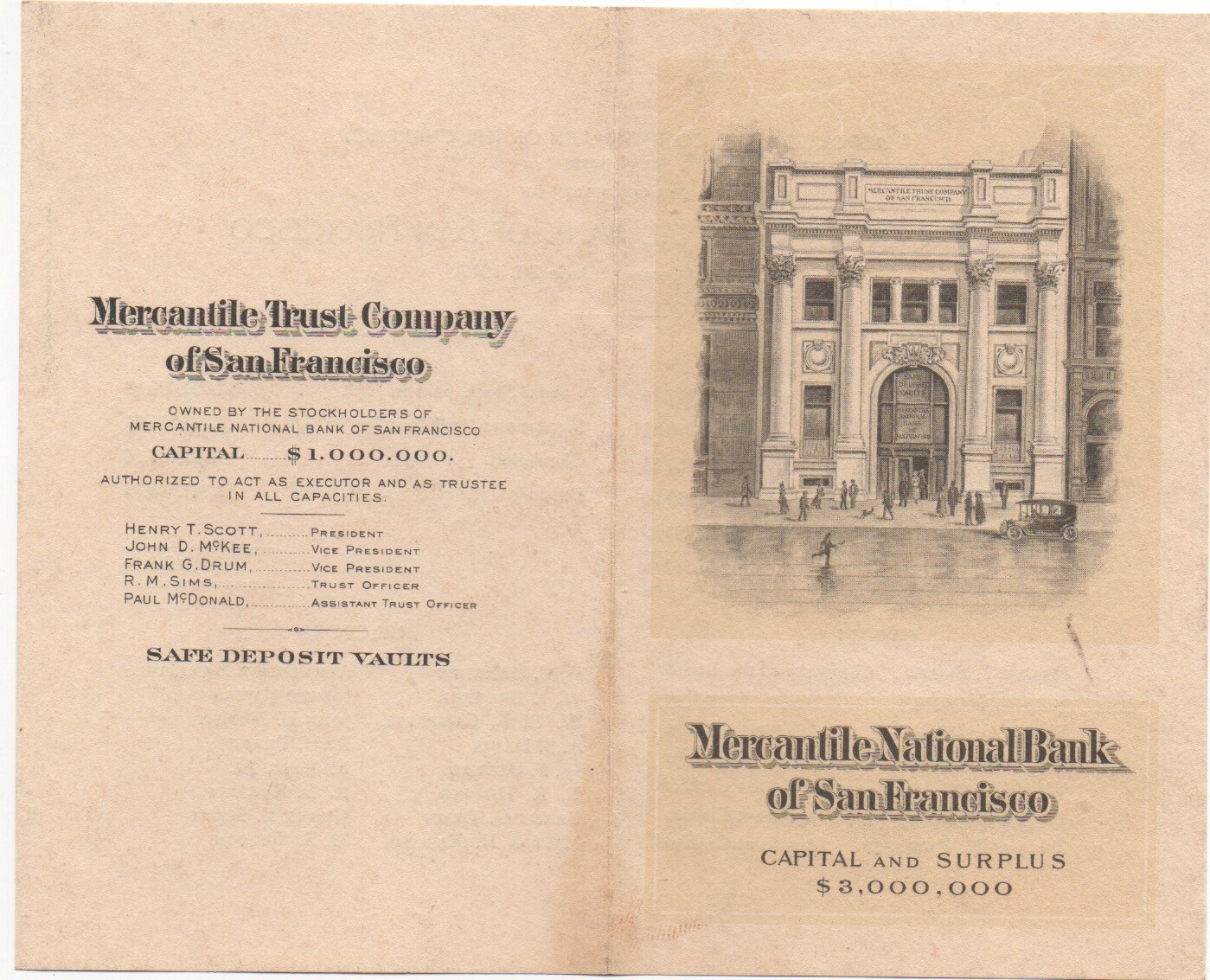 1917 Graphic Report from the Mercantile Bank of San Francisco CA