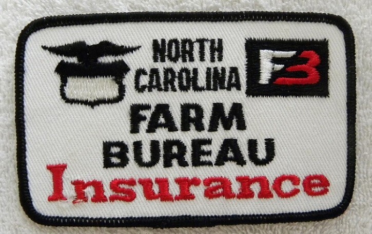 Vintage North Carolina NC Farm Bureau Insurance, FB Patch, Unused