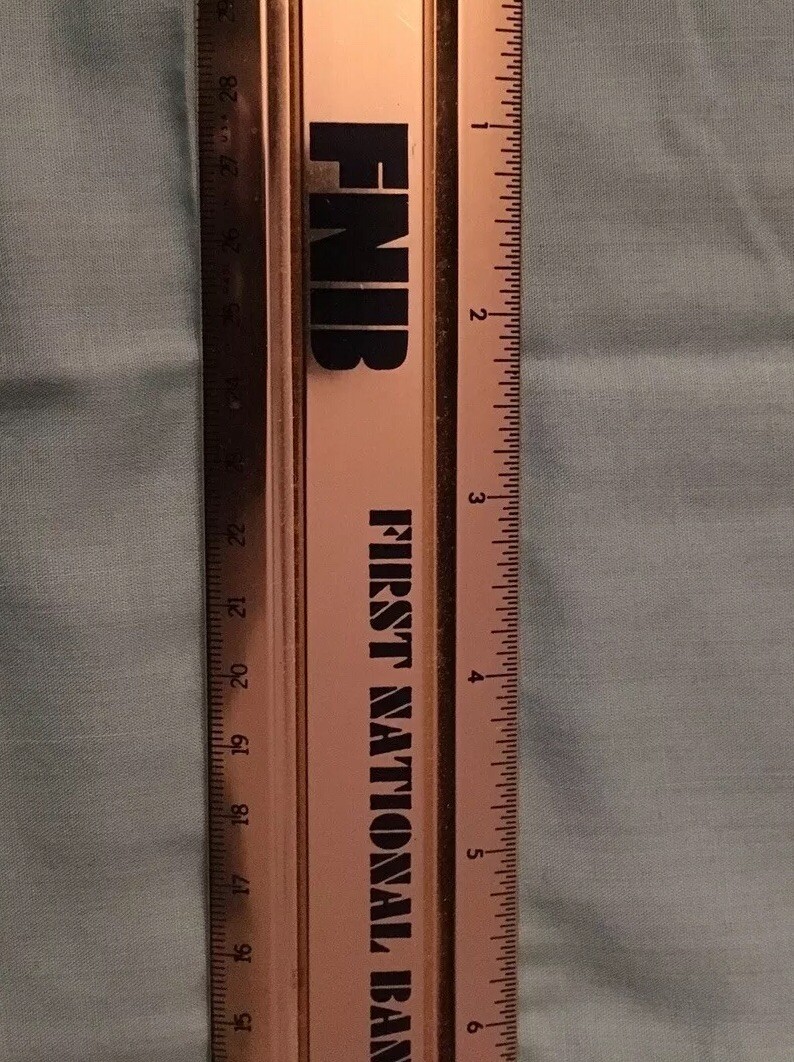 Vintage 1982 First National Bank & Trust Co. Of Beverly Souvenir Ruler