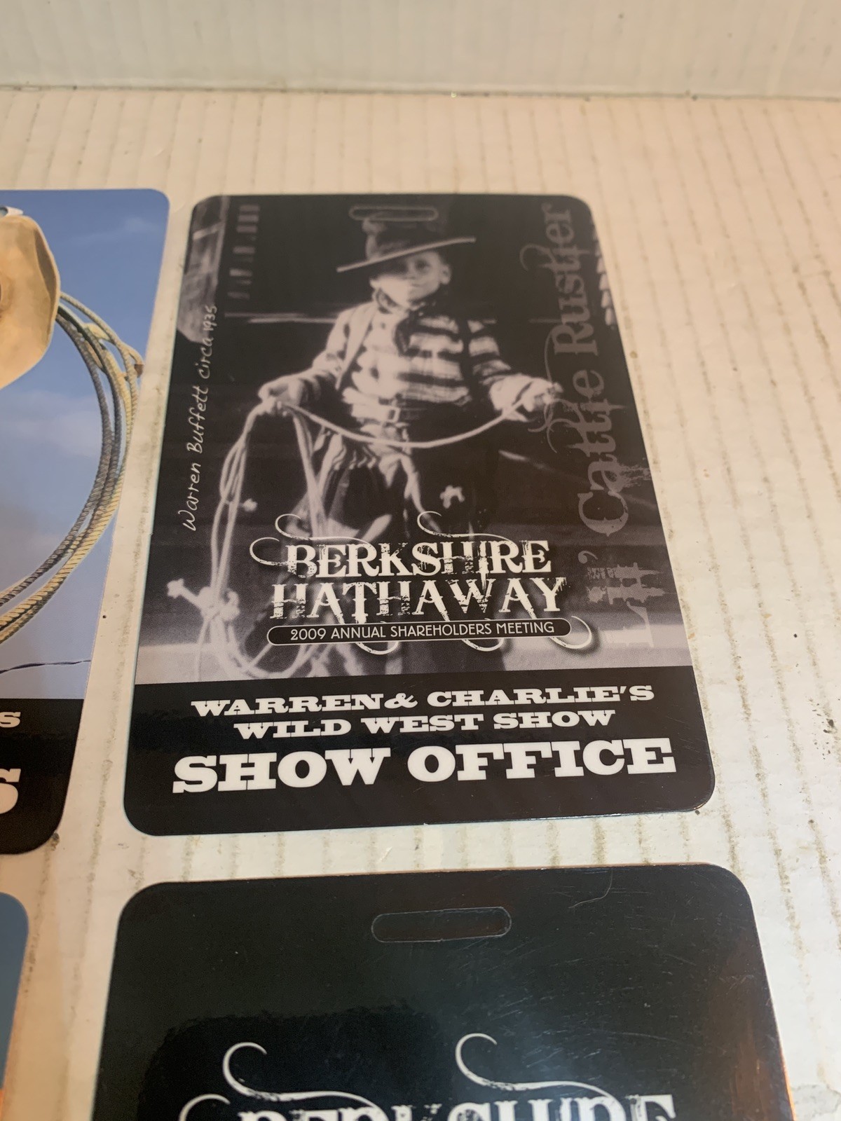 Lot of 4 2009 Backstage Pass Berkshire Hathaway Annual Investor Meeting