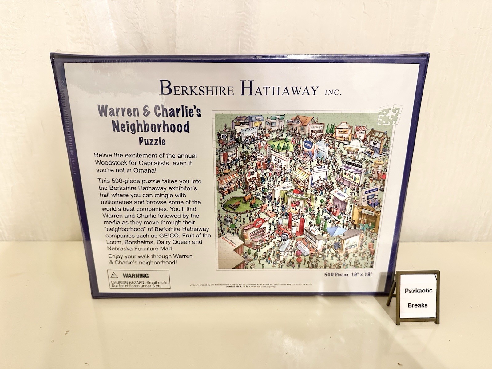 Warren Buffett & Charlie Munger Neighborhood Puzzle Berkshire Hathaway Exclusive