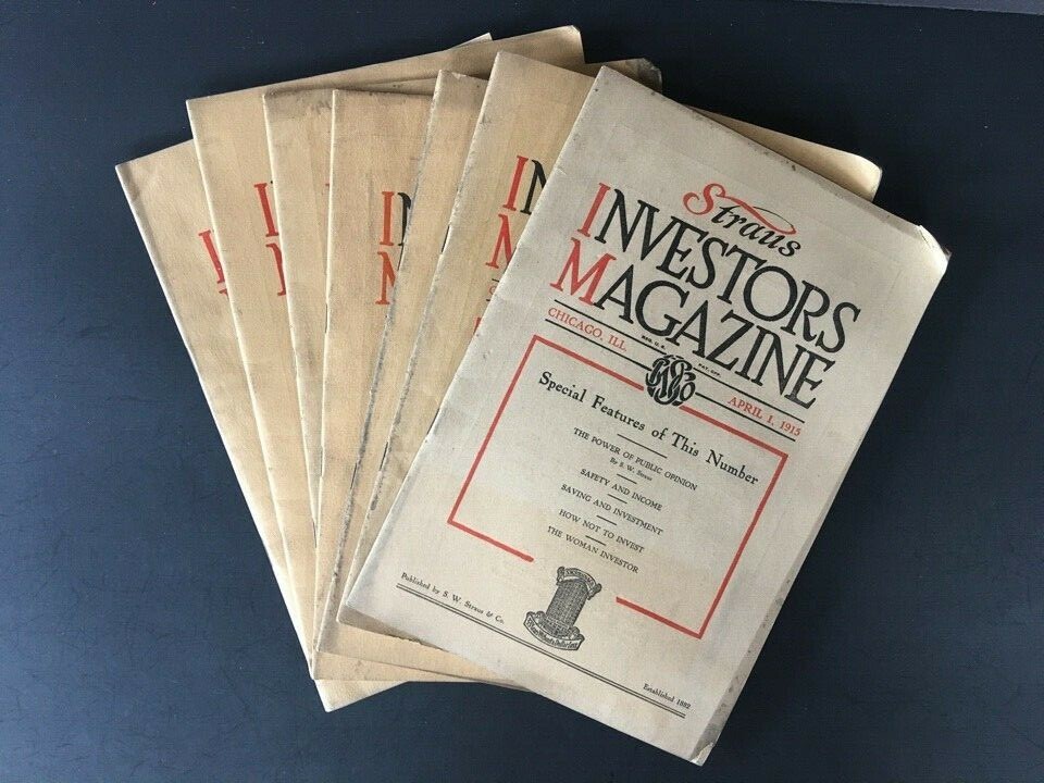 Seven 1915 Straus Investment Magazines