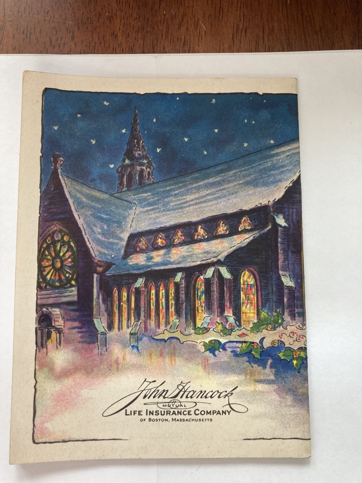 Vintage 1953 John Hancock Insurance Company Christmas Carols Booklet 16 Pages