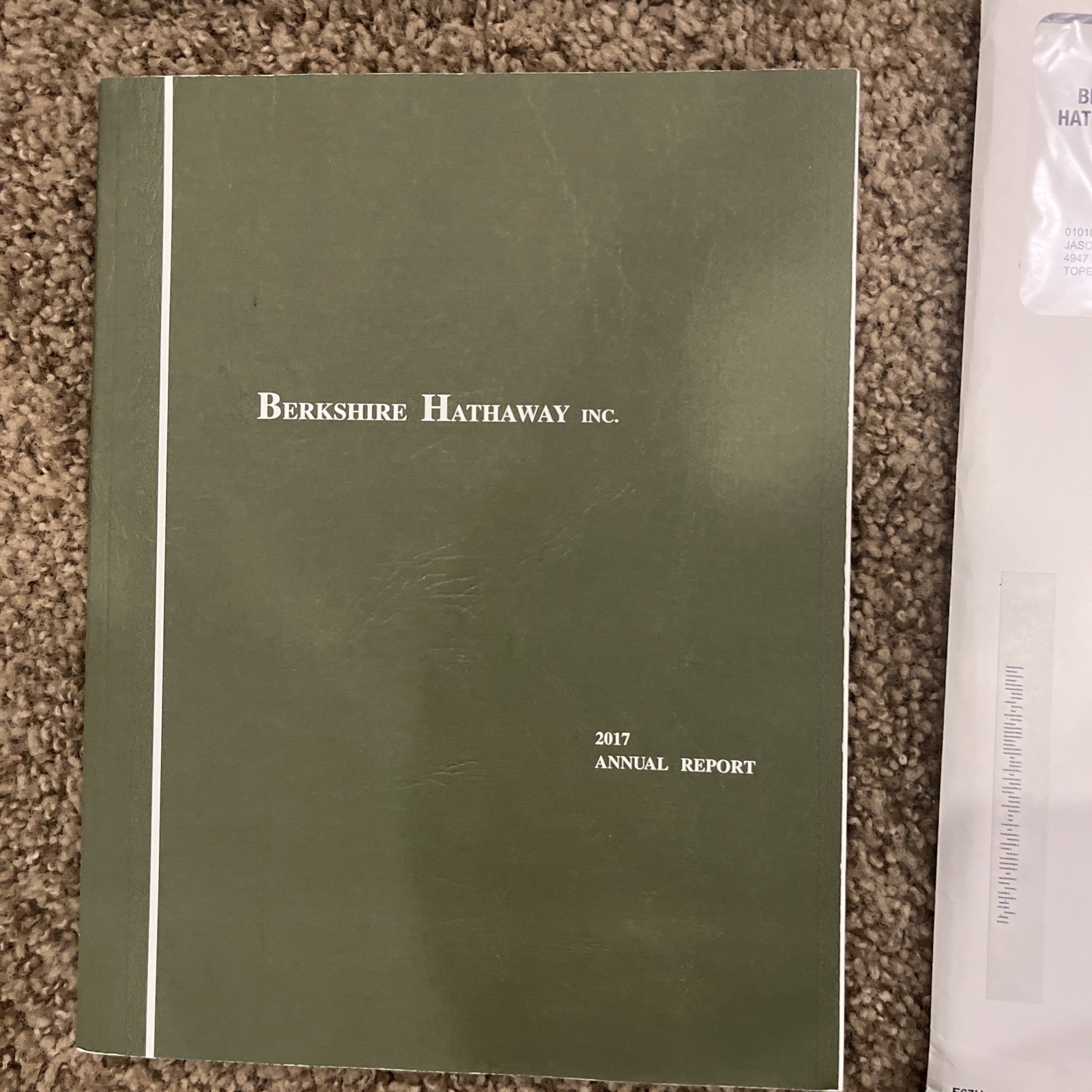 Lot 6 Berkshire Hathaway Annual Reports, Original Inserts Buffett 2013-2018