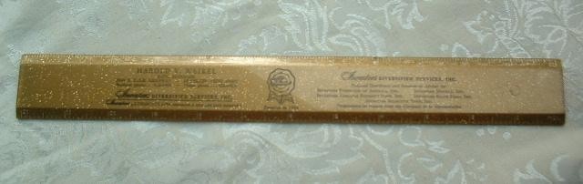OLD HAROLD V WEIKEL INVESTORS DIVERSIFIED SERVICES INSURANCE FRANKLIN OHIO RULER