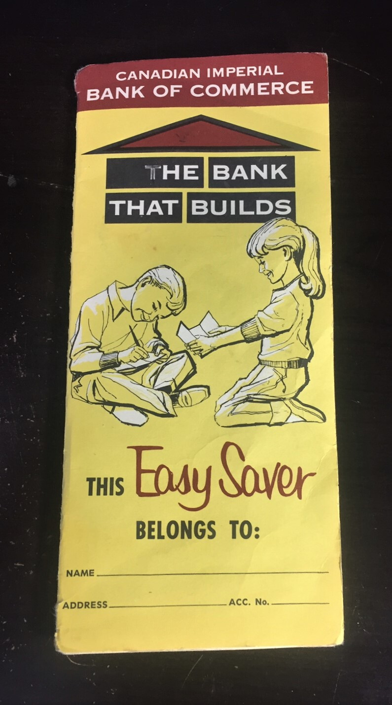 Vintage, “EASY SAVER” Canadian Imperial Bank of Commerce, Kids Savings Folder