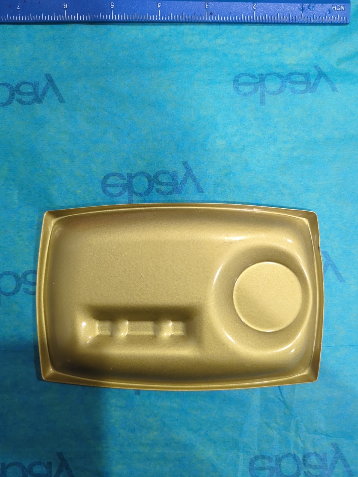 Vintage Hazelton National Bank advertising ashtray Pennsylvania Gold Color Metal