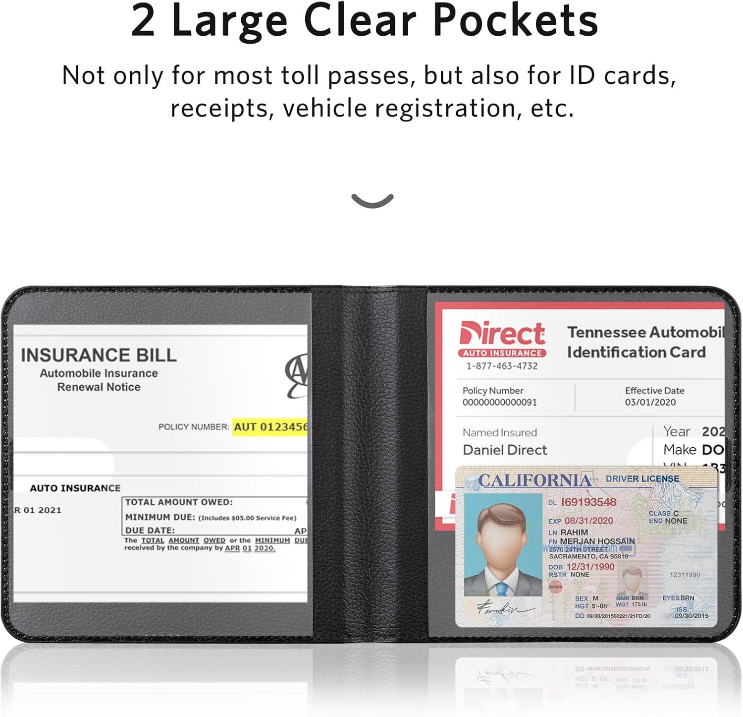 Car Registration and Insurance Holder for Men and Women | Small Lightweight Vehi