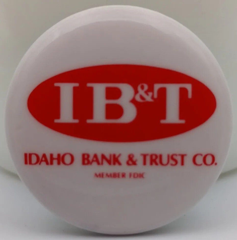 Vintage Idaho Bank & Trust Company Fridge Magnet Retro Financial Advertising