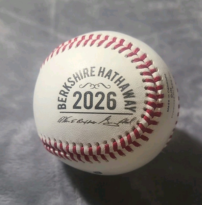 2026 Berkshire Hathaway Baseball Greg Abel Warren Buffett Stamped Omaha