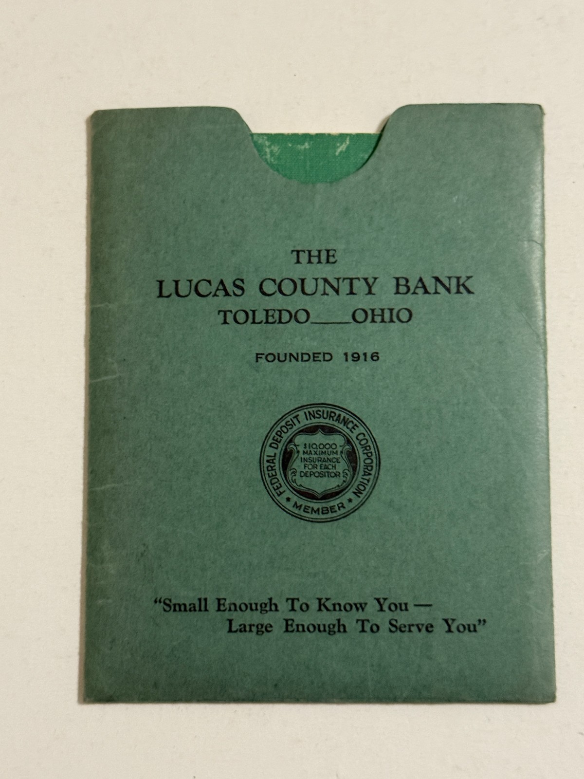 1950s – 1960s Lucas County Toledo Ohio Bank Account Book