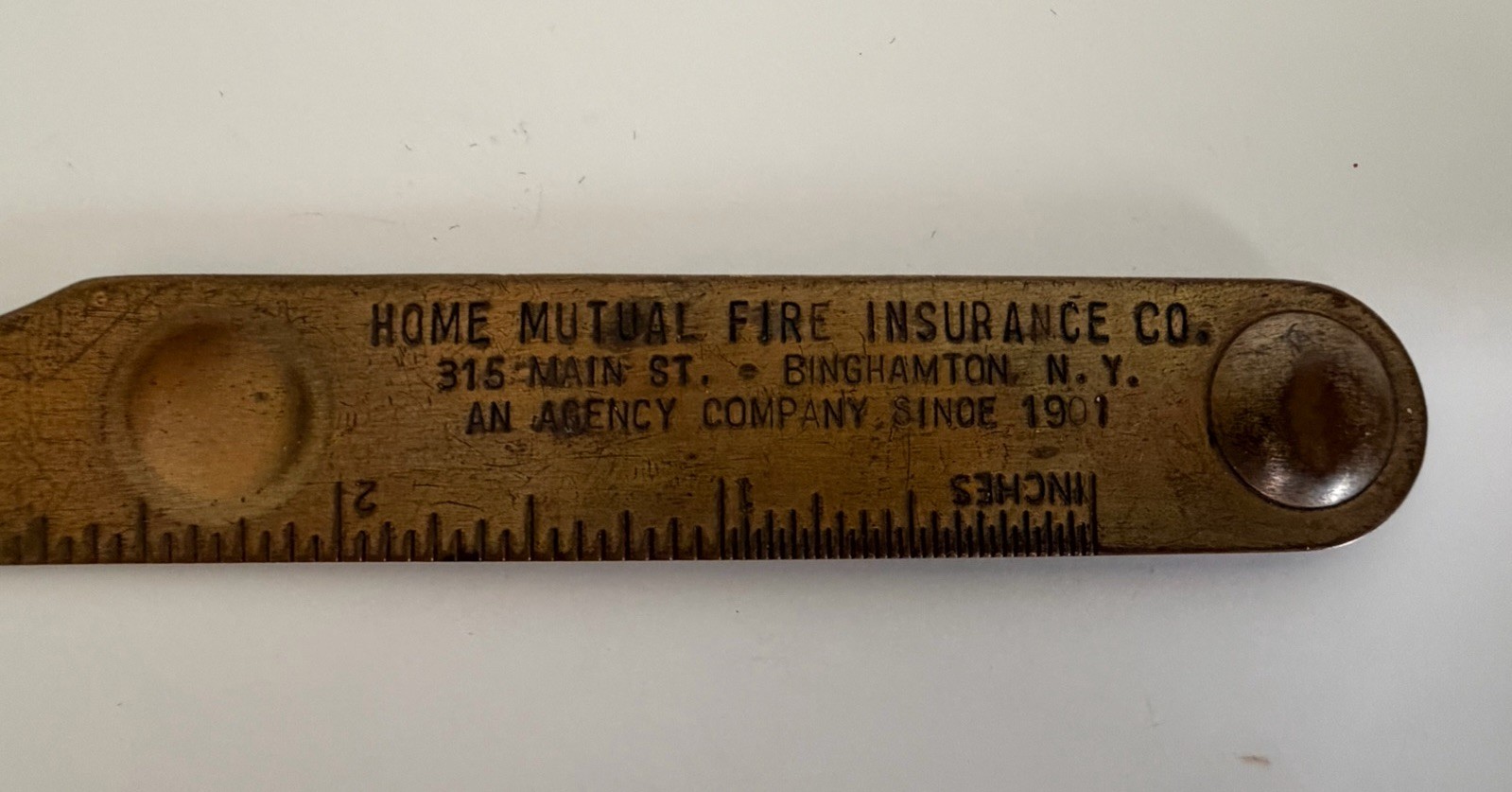 Home Mutual Fire Insurance Binghamton NY Advertising Letter Opener VINTAGE
