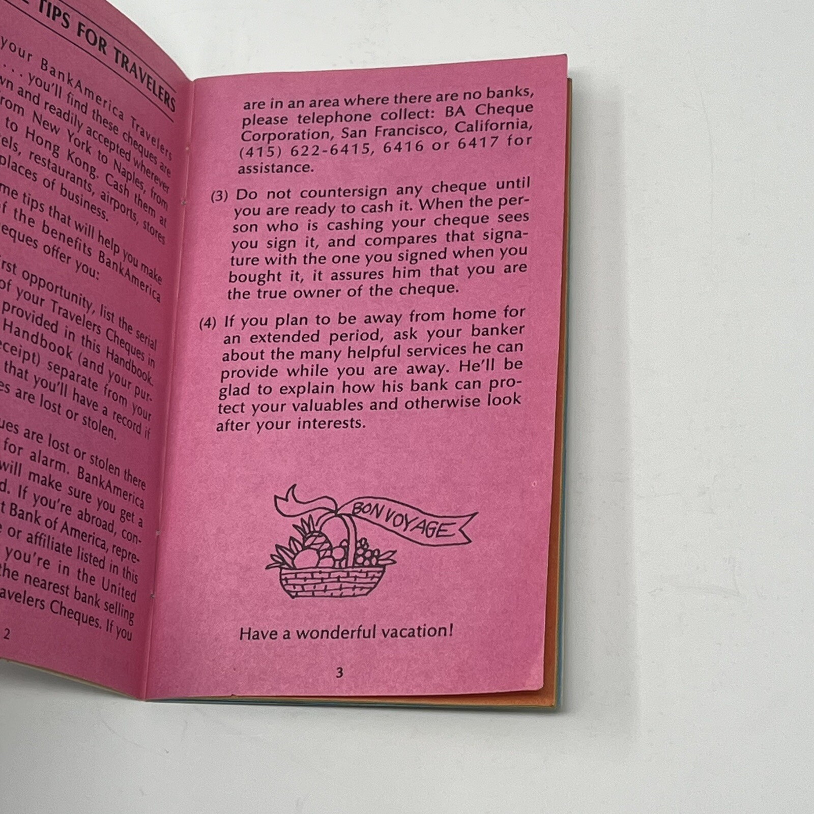 1974 Travelers Handbook Bank Of America Tips Tricks Currencies Signs Booklet