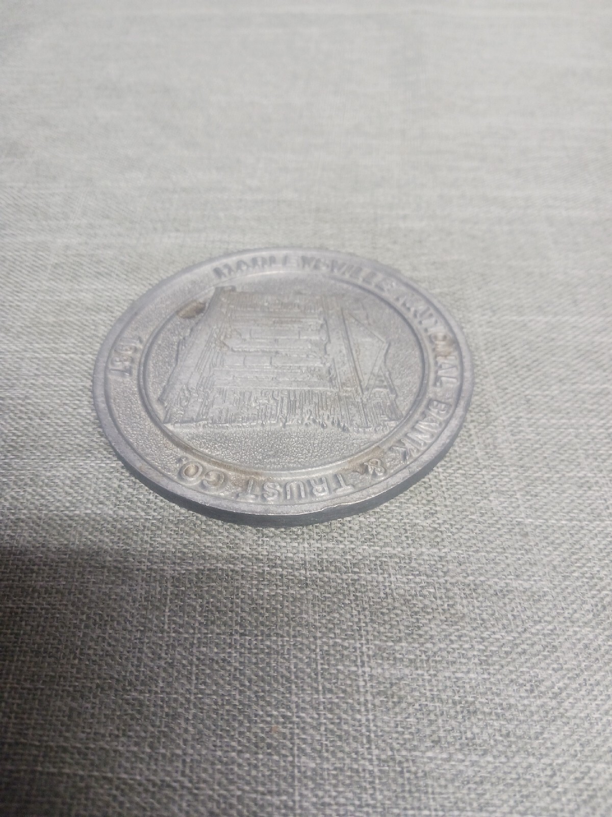 Harleysville National Bank & Trust Company Paper Weight Medal 1987