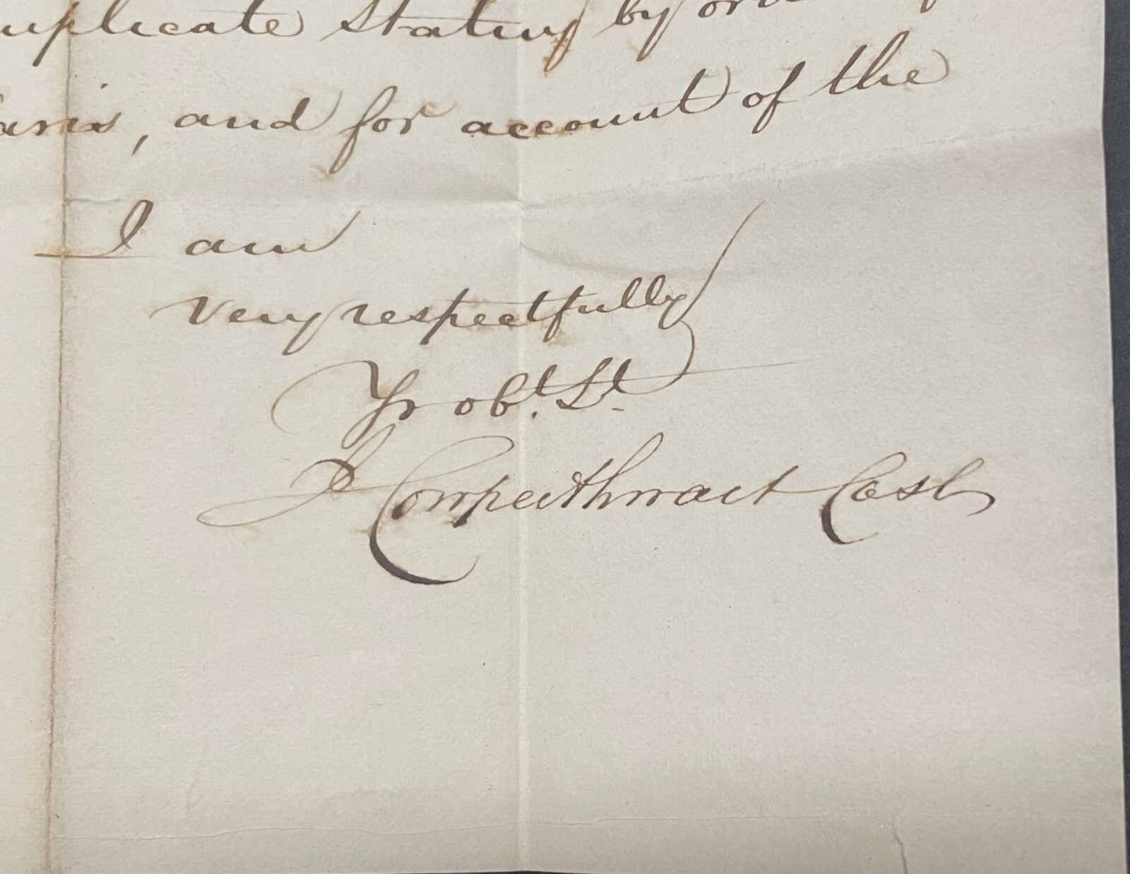 Antique 1838 2nd BANK OF UNITED STATES International Diplomacy & Credit LETTER