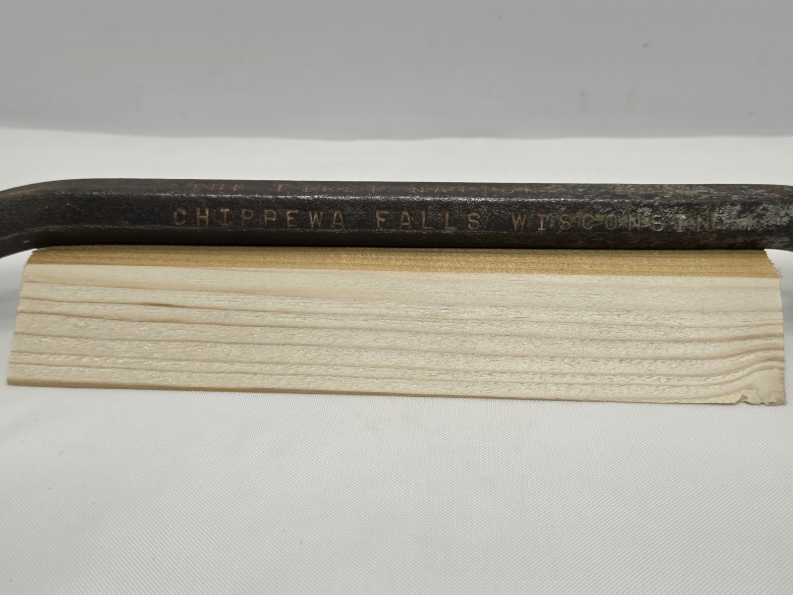 Antique Safe Cracker Pry Bar First National Bank Chippewa Falls Wi. 10 inch