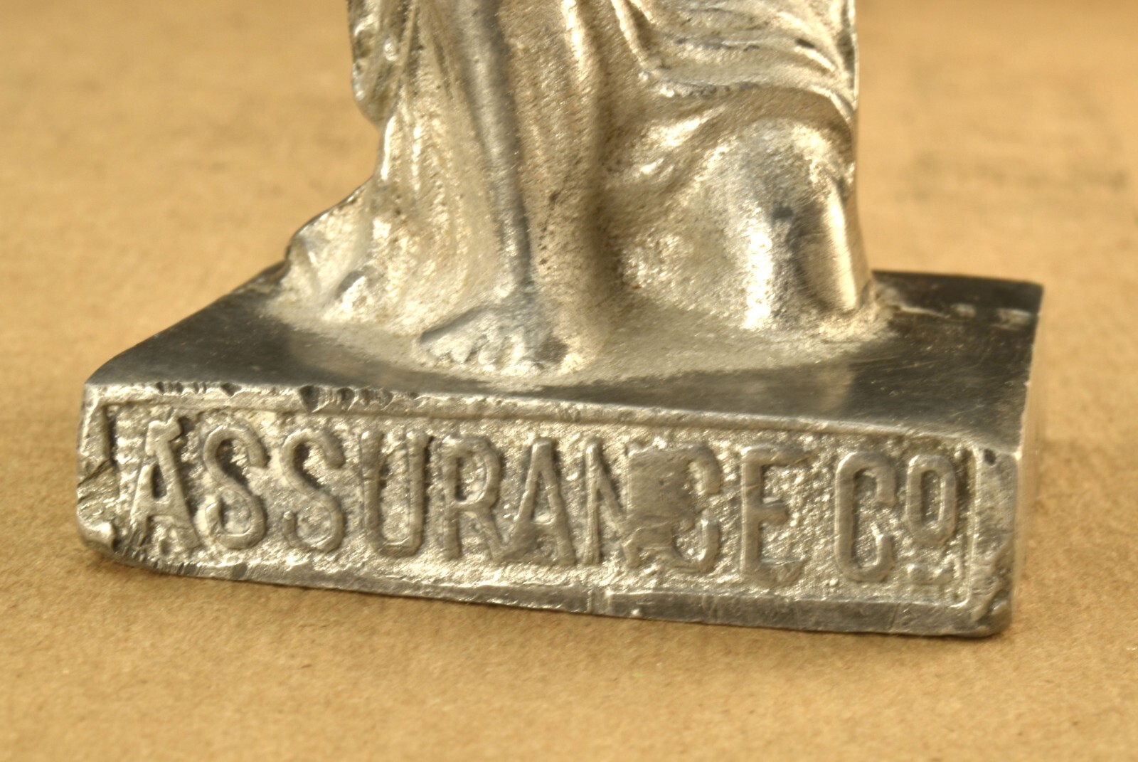 1808 Atlas Assurance Pewter Paper Weight. Atlas lifting the world. 4″x2″x2″