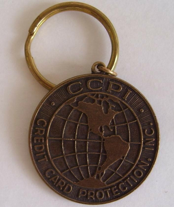 CCPI INSURANCE: Credit card Protection Fob/Mark/Medallion/Coin KEY CHAIN