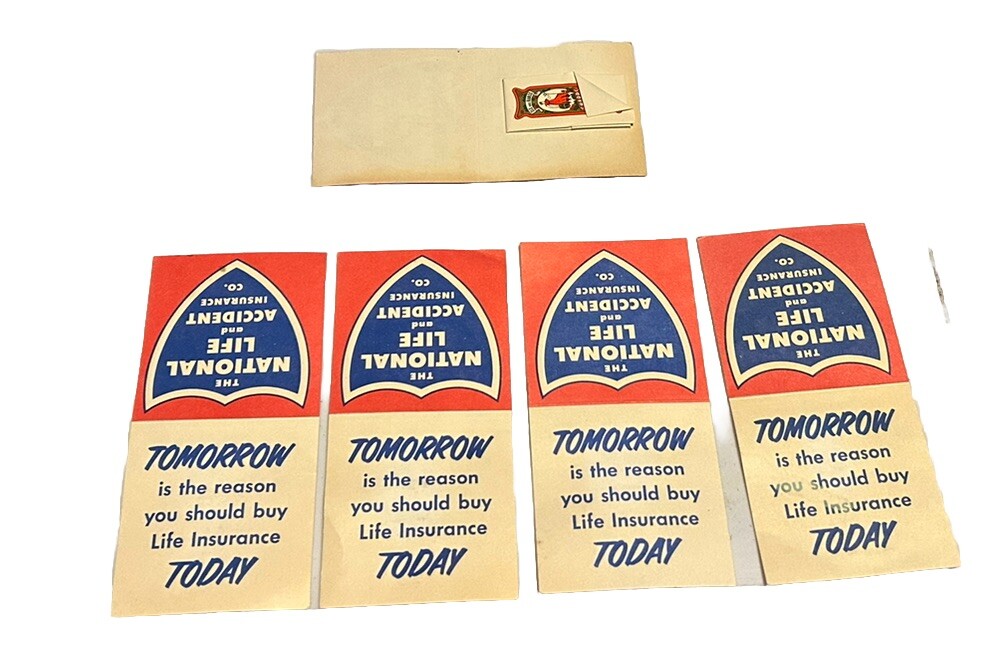 5 National Life And Accident Insurance Co Dix Rands Sewing Kits 3/7 Vintage Lot