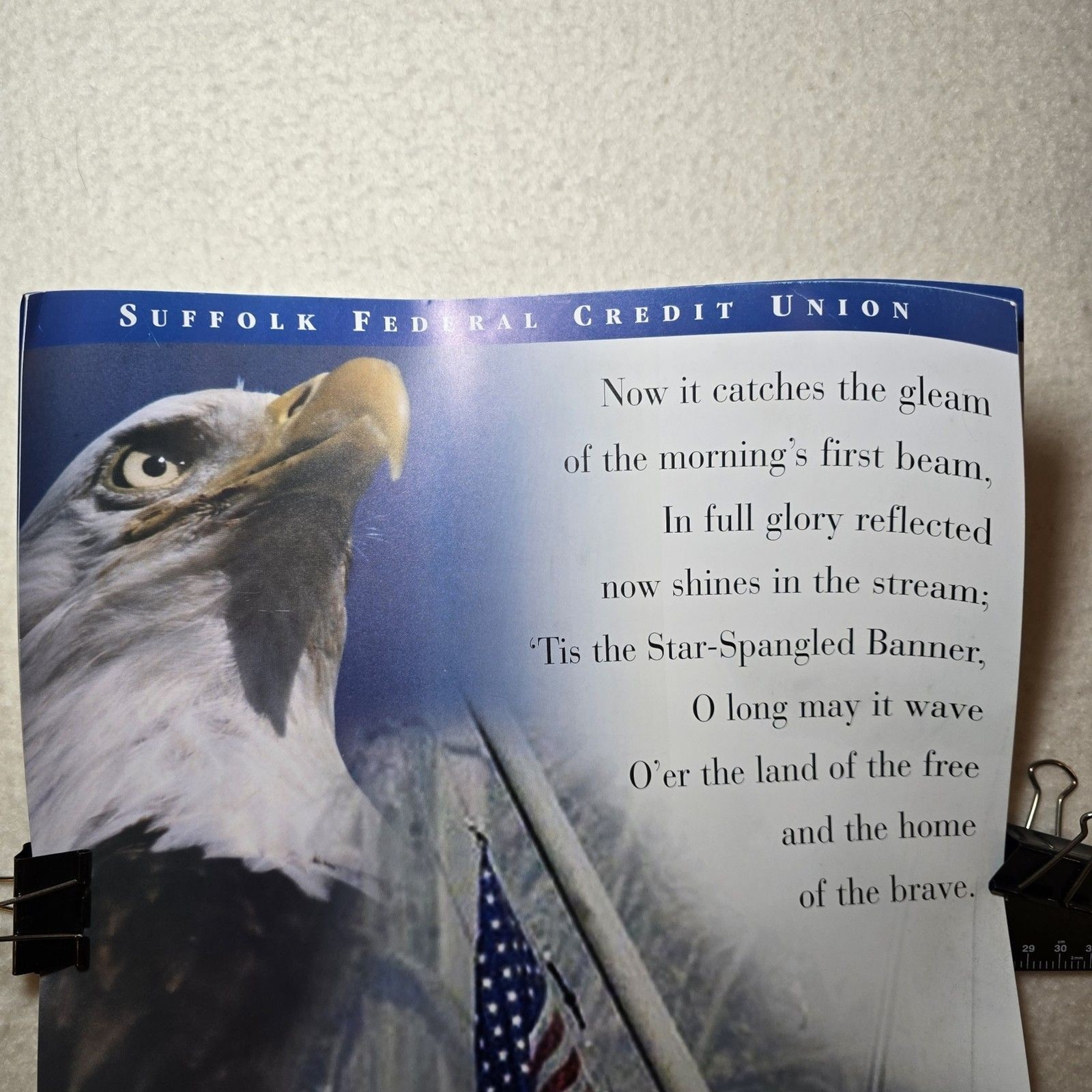 NY Suffolk Federal Credit Union 9/11 Ephemera Signage 11×17