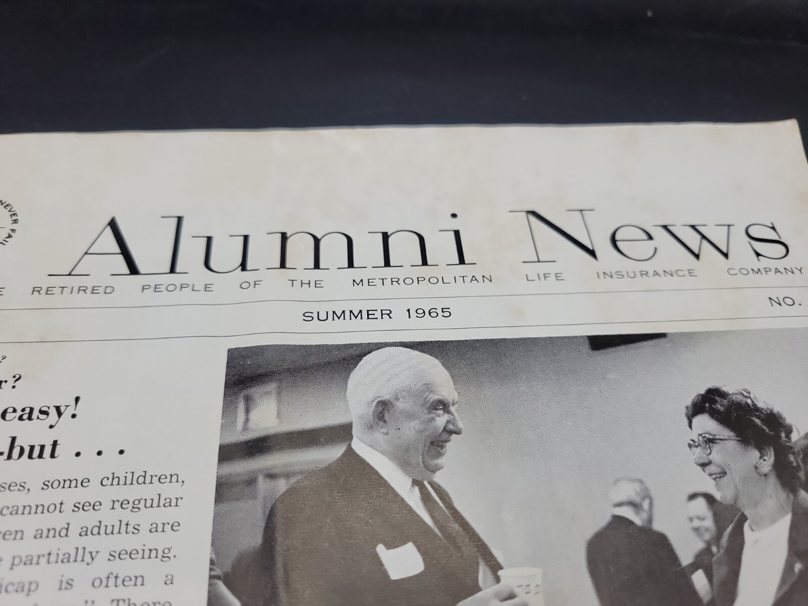 Alumni News Summer 1965 Metropolitan Life Insurance Company