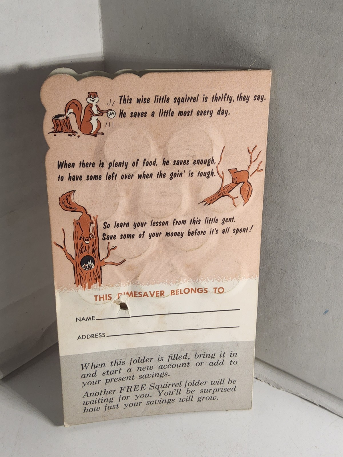 Vintage Like A Squirrel Dimesaver – The Union Savings Bank of Patchogue N.Y.