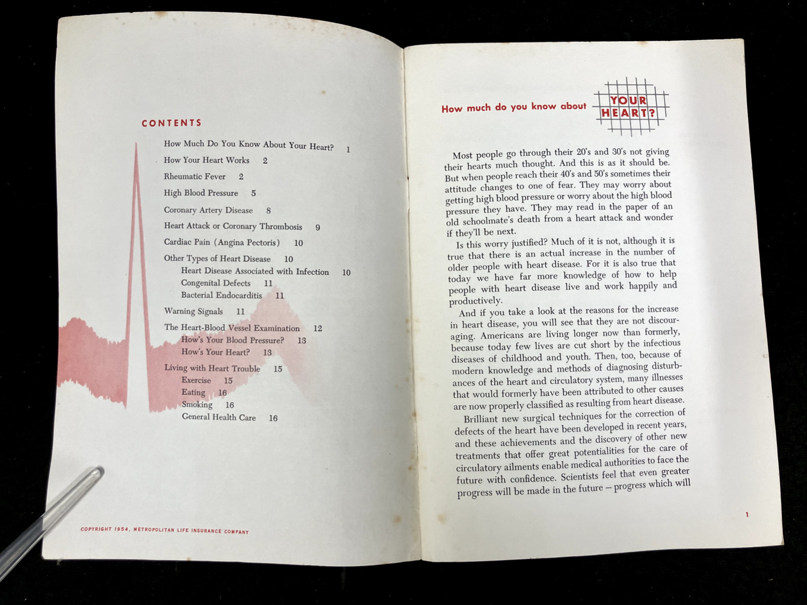 1958 METROPOLITAN LIFE INSURANCE COMPANY BOOKLET, YOUR HEART