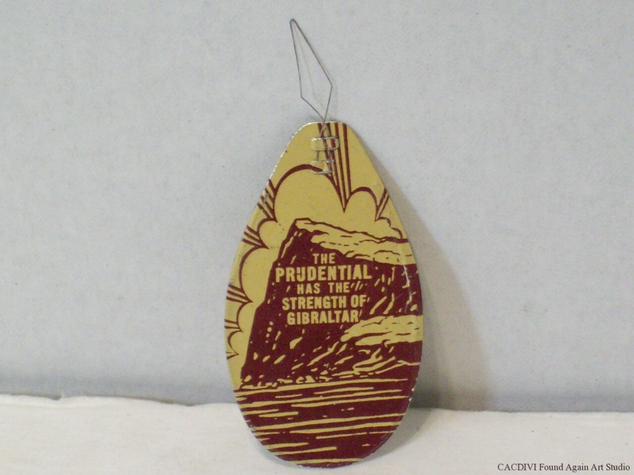 Sewing Needle Threader Advertising Vintage Prudential Insurance Gibraltar Brown