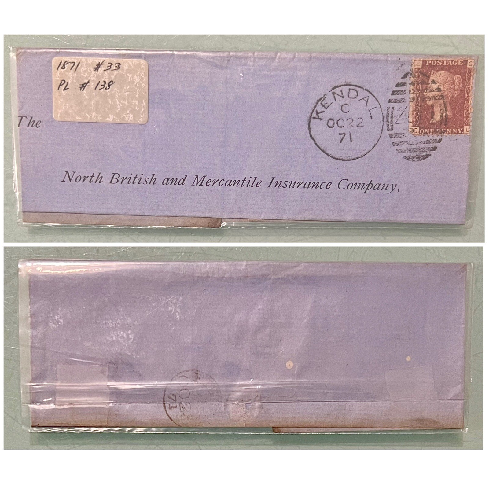 Lot of 8 NORTH BRITISH & MERCANTILE INSURANCE COMPANY 1870’s Letter Sheet Covers