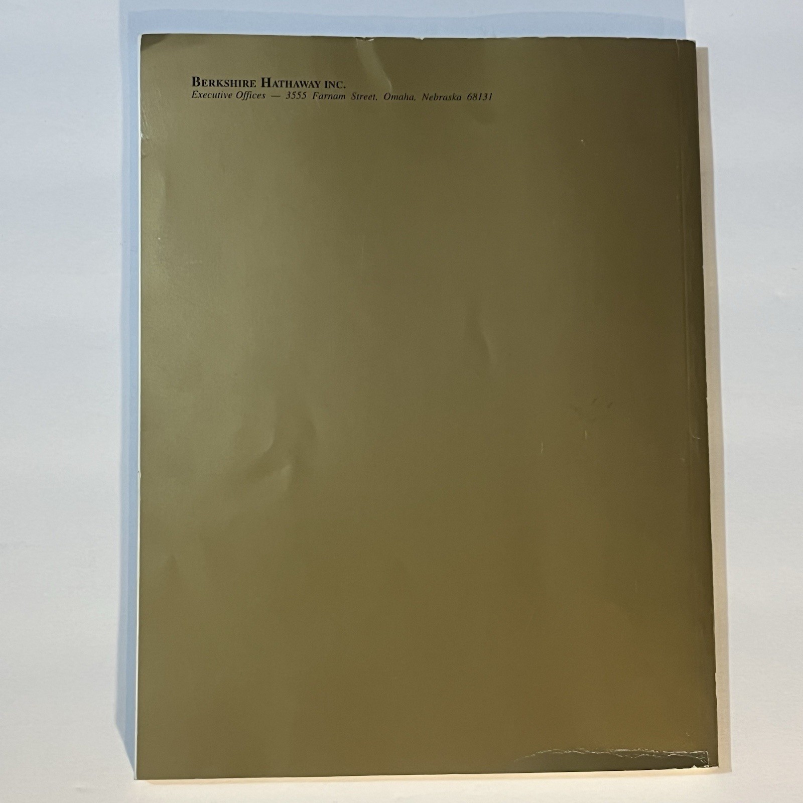 Berkshire Hathaway 2014 Annual Report SPECIAL 50 YEARS edition GOLD Cover